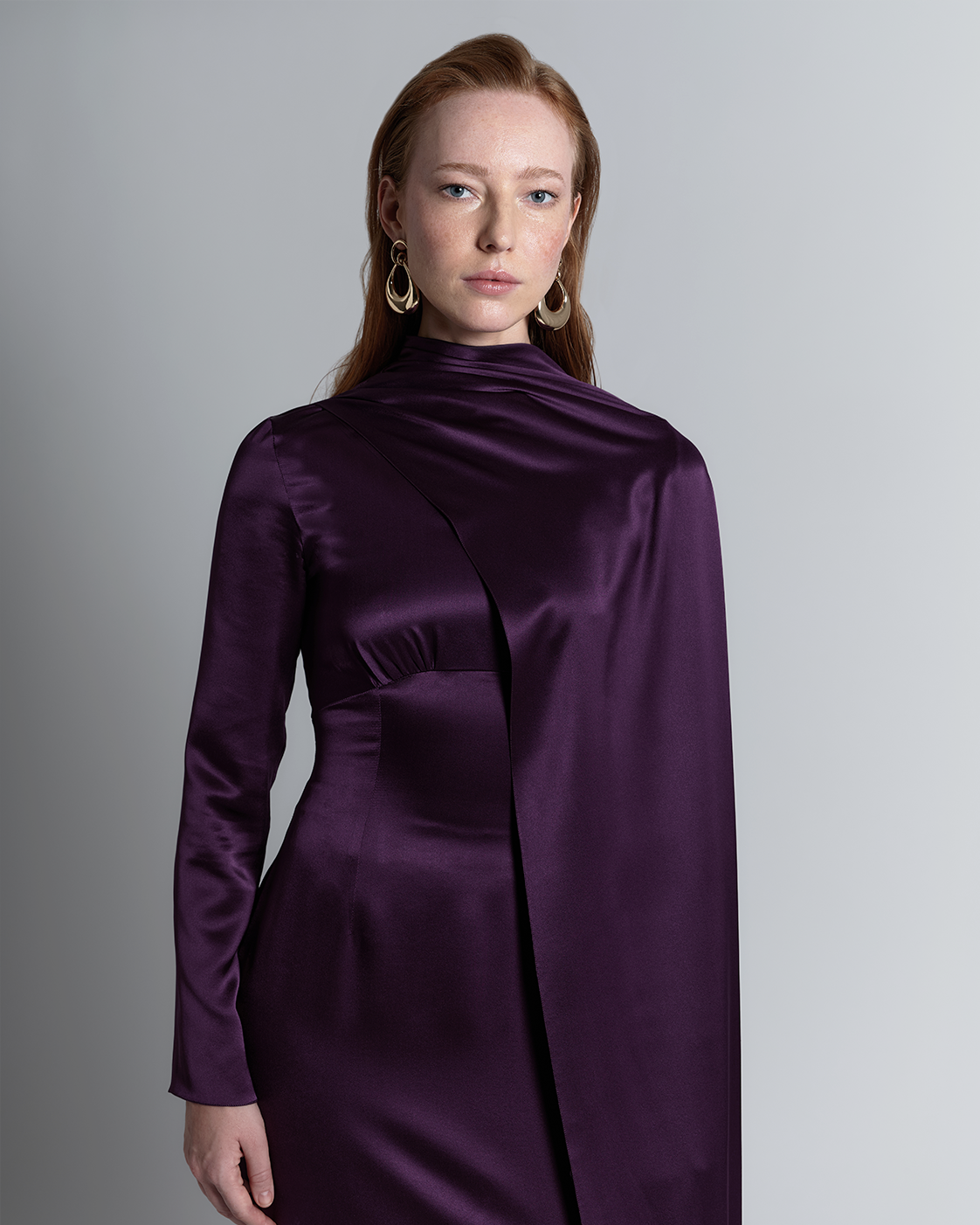 Modest Silk Maxi Dress | Kimesca
